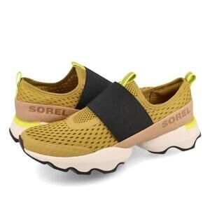 Sorel Kinetic Impact Strap Mesh Sneakers Athletic Slip On Dioxide Gold Black 8